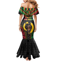 Vanuatu 46th Anniversary Independence Day Mermaid Dress Melanesian Warrior With Sand Drawing Pattern LT05 - Polynesian Pride