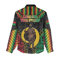 Vanuatu 46th Anniversary Independence Day Women Casual Shirt Melanesian Warrior With Sand Drawing Pattern LT05 - Polynesian Pride