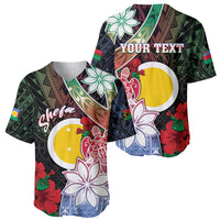 Personalised Vanuatu Shefa Day Baseball Jersey Floral Pattern