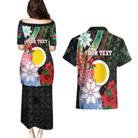 Personalised Vanuatu Shefa Day Couples Matching Puletasi and Hawaiian Shirt Floral Pattern LT05 - Polynesian Pride