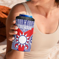 Personalised Taiwan 4 in 1 Can Cooler Tumbler Austronesian Tribal Tattoo Red - Polynesian Pride