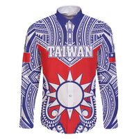 Personalised Taiwan Family Matching Off Shoulder Maxi Dress and Hawaiian Shirt Austronesian Tribal Tattoo Red - Polynesian Pride