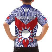 Personalised Taiwan Hawaiian Shirt Austronesian Tribal Tattoo Red - Polynesian Pride