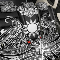 Taiwan Back Car Seat Cover Austronesian Tribal Tattoo Black - Polynesian Pride