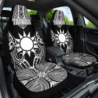 Taiwan Car Seat Cover Austronesian Tribal Tattoo Black - Polynesian Pride