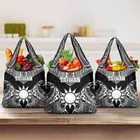 Taiwan Grocery Bag Austronesian Tribal Tattoo Black - Polynesian Pride
