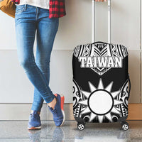 Taiwan Luggage Cover Austronesian Tribal Tattoo Black - Polynesian Pride