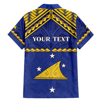 Personalised Tokelau Happy Tokehega Day Family Matching Off Shoulder Maxi Dress and Hawaiian Shirt Polynesian Tribal Tattoo