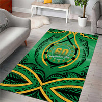 Cook Islands Constitution Day Area Rug 60th Anniversary - Polynesian Pride