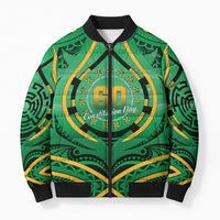 Cook Islands Constitution Day Bomber Puffer Jacket 60th Anniversary - Polynesian Pride