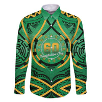 Cook Islands Constitution Day Family Matching Off The Shoulder Long Sleeve Dress and Hawaiian Shirt 60th Anniversary - Polynesian Pride