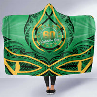 Cook Islands Constitution Day Hooded Blanket 60th Anniversary - Polynesian Pride
