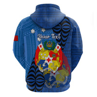 Personalized Tonga Vavau Hoodie Humpback Whale Coat Of Arms With Ngatu Pattern LT05 - Polynesian Pride
