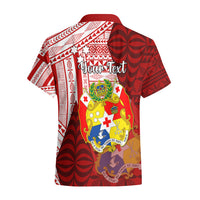 Personalized Tonga Niuas Hawaiian Shirt White Tailed Tropicbird With Ngatu Pattern LT05 - Polynesian Pride