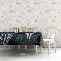 New Zealand Aotearoa Tablecloth Maori Hei Rehua Paua Shell Glitter Green