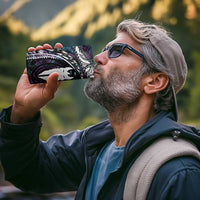 New Zealand Aotearoa 4 in 1 Can Cooler Tumbler Maori Hei Rehua Paua Shell Glitter Purple