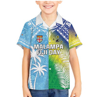 Personalised Happy Malampa Fiji Day Family Matching Mermaid Dress and Hawaiian Shirt Half Mix Style