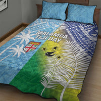 Happy Malampa Fiji Day Quilt Bed Set Half Mix Style