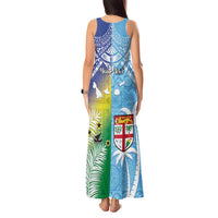 Personalised Happy Malampa Fiji Day Tank Maxi Dress Half Mix Style