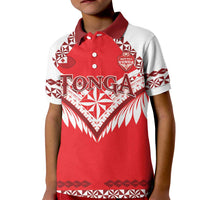 Custom Tonga Mate Maa Rugby Kid Polo Shirt Go Champions LT05 Kid Red - Polynesian Pride