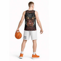 Aloha Halloween Basketball Jersey Horror Tiki Heavy Metal Style LT05 - Polynesian Pride