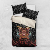 Aloha Halloween Bedding Set Horror Tiki Heavy Metal Style - Polynesian Pride
