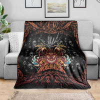 Aloha Halloween Blanket Horror Tiki Heavy Metal Style - Polynesian Pride