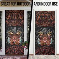 Aloha Halloween Door Cover Horror Tiki Heavy Metal Style - Polynesian Pride