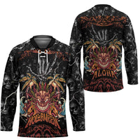 Aloha Halloween Hockey Jersey Horror Tiki Heavy Metal Style LT05 - Polynesian Pride