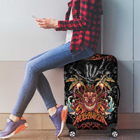 Aloha Halloween Luggage Cover Horror Tiki Heavy Metal Style - Polynesian Pride