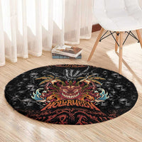 Aloha Halloween Round Carpet Horror Tiki Heavy Metal Style - Polynesian Pride