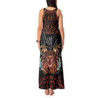 Aloha Halloween Tank Maxi Dress Horror Tiki Heavy Metal Style - Polynesian Pride