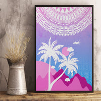 Fiji Your Paradise Festival Canvas Wall Art With Fijian Masi Tapa Pattern LT05 - Polynesian Pride