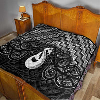 New Zealand Maori Quilt Poutama Manaia Black Paua Shell LT05 - Polynesian Pride