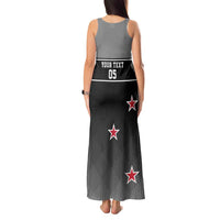 Custom New Zealand Cricket Tank Maxi Dress Black Cap Unbeatable LT05 - Polynesian Pride