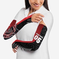 New Zealand And England Rugby Custom Arm Sleeves Red Rose Mix Maori Pattern LT05 - Polynesian Pride