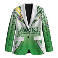 Custom Cook Islands Avaiki Rugby Blazer Go Champions LT05 Unisex Green - Polynesian Pride