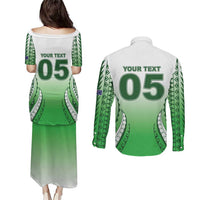 Custom Cook Islands Avaiki Rugby Couples Matching Puletasi and Long Sleeve Button Shirt Go Champions - Polynesian Pride