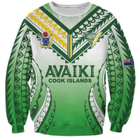 Custom Cook Islands Avaiki Rugby Sweatshirt Go Champions LT05 Unisex Green - Polynesian Pride