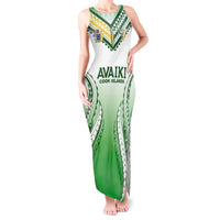 Custom Cook Islands Avaiki Rugby Tank Maxi Dress Go Champions LT05 Women Green - Polynesian Pride