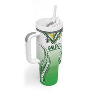 Custom Cook Islands Avaiki Rugby Tumbler With Handle Go Champions LT05 - Polynesian Pride