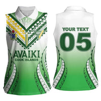 Custom Cook Islands Avaiki Rugby Women Sleeveless Polo Shirt Go Champions LT05 - Polynesian Pride
