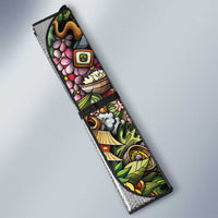 Hawaii And Japan Auto Sun Shade Tiki With Oni Mask LT05 - Polynesian Pride
