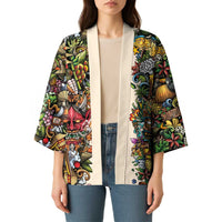 Hawaii And Japan Kimono Tiki With Oni Mask LT05 - Polynesian Pride
