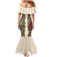 Hawaii And Japan Mermaid Dress Tiki With Oni Mask LT05 - Polynesian Pride