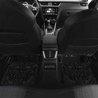 Hawaiian And Japanese Culture Car Mats Irezumi Dragon With Polynesian Pattern Black LT05 Set 2pcs - Back Black - Polynesian Pride