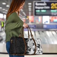 Hawaiian And Japanese Culture Travel Bag Irezumi Dragon With Polynesian Pattern Black LT05 - Polynesian Pride