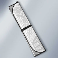 Hawaiian And Japanese Culture Auto Sun Shade Irezumi Dragon With Polynesian Pattern White LT05 - Polynesian Pride