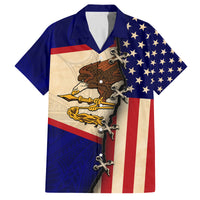 American Samoa Flag Day Family Matching Tank Maxi Dress and Hawaiian Shirt Polynesian Tribal Pattern LT05 Dad's Shirt - Short Sleeve Blue - Polynesian Pride