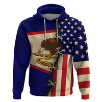 American Samoa Flag Day Zip Hoodie Polynesian Tribal Pattern LT05 Pullover Hoodie Blue - Polynesian Pride